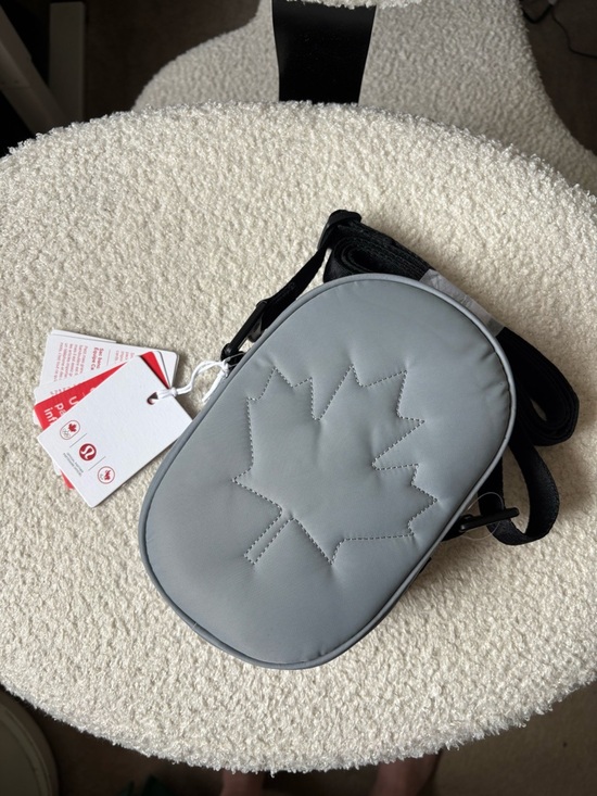 lululemon athletica Handbags - Lululemon Team Canada Maple Leaf Crossbody Bag – Gray – NWT